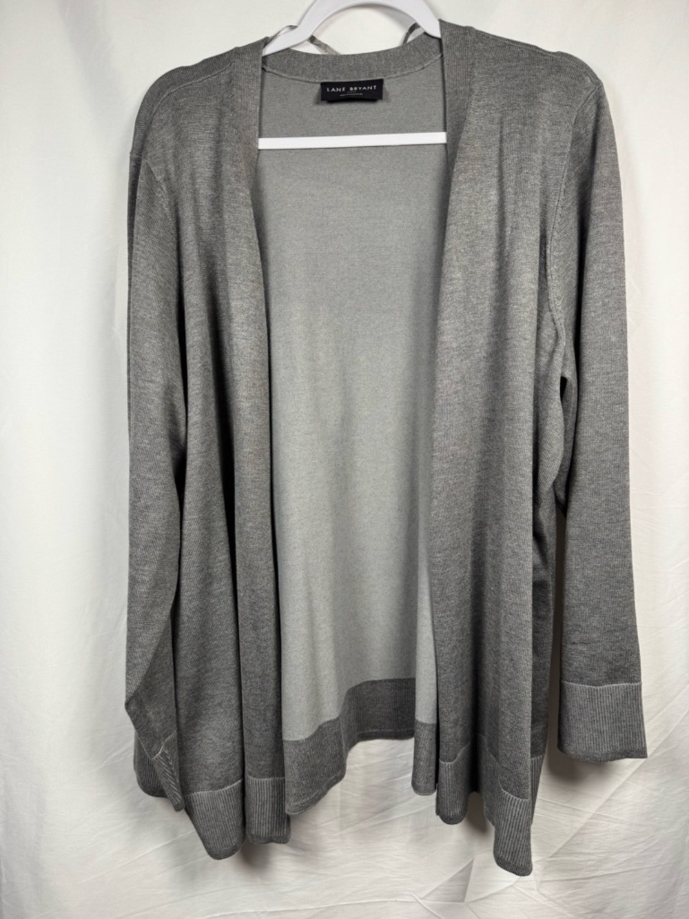 Lane Bryant Gray Open Front Sweater Cardigan 22/24